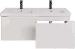 Dreja Тумба под раковину W 125 подвесная белая – фотография-9